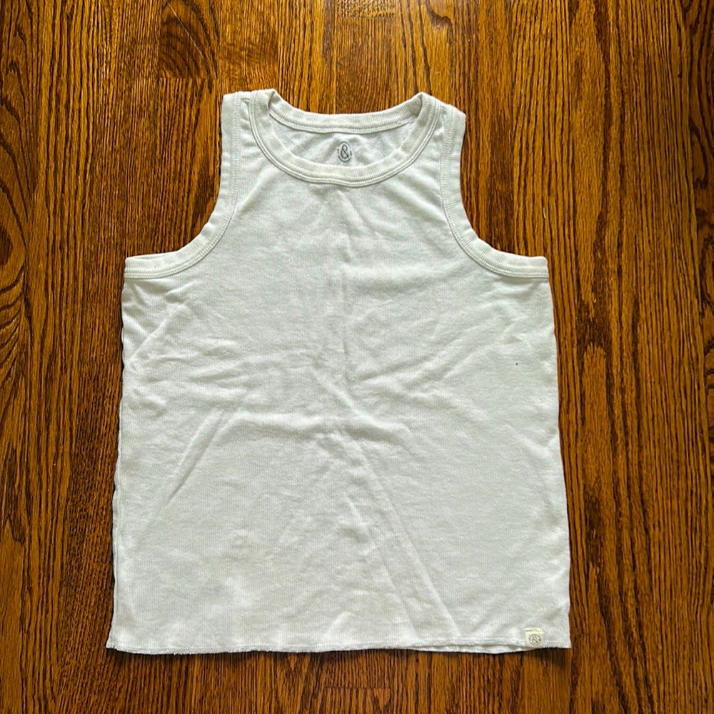 White Treasure and Bond Ribbed Tank